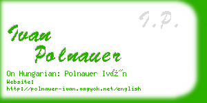 ivan polnauer business card